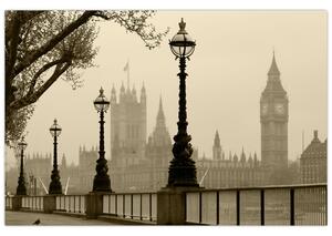 Tablou - Londra în ceață, Anglia (90x60 cm)
