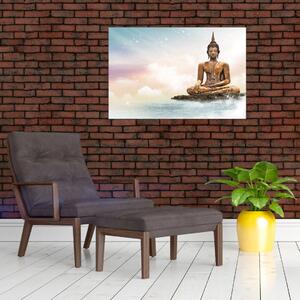 Tablou - Buddha care supraveghează pământul (90x60 cm)