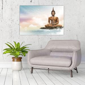 Tablou - Buddha care supraveghează pământul (90x60 cm)