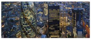 Tablou - Panorama de seară a Londrei (120x50 cm)