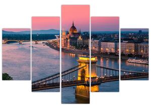 Tablou - Panorama orașului Budapesta, Ungaria (150x105 cm)
