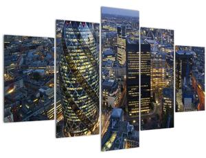 Tablou - Panorama de seară a Londrei (150x105 cm)