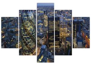Tablou - Panorama de seară a Londrei (150x105 cm)