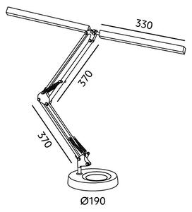Brilagi - Lampă de birou LED reglabilă VARIO LED/15W/230V 3000-6000K neagră