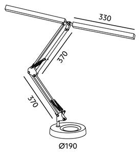 Brilagi - Lampă de birou LED reglabilă VARIO LED/15W/230V 3000-6000K albă