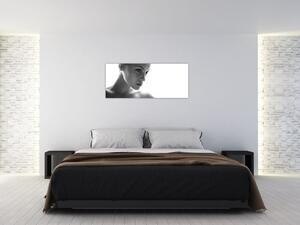 Tablou - Portretul femeii, alb- negru (120x50 cm)