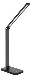 Brilagi - Lampă de birou LED tactilă cu dimmer, încărcare wireless QI, LED/7W/5V 3000/4000/6000K, negru