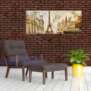 Tablou - Monumente din Paris (120x50 cm)
