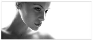 Tablou - Portretul femeii, alb- negru (120x50 cm)