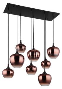 Globo 15548-8HG - Candelabru suspendat pe cablu MAXY 8xE27/40W/230V, cu finisaj cupru