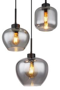 Globo 15549-3SH - Lampă suspendată pe cablu, finisaj mat, 3xE27/40W/230V, neagră