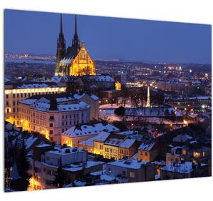 Tablou pe sticlă - Catedrala Sf. Peter și Paul, Brno, Republica Cehă (70x50 cm)