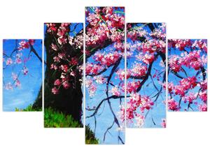 Tablou - Cireș înflorit - pictură (150x105 cm)