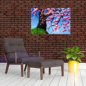 Tablou - Cireș înflorit - pictură (90x60 cm)