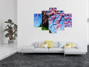 Tablou - Cireș înflorit - pictură (150x105 cm)