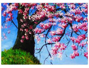 Tablou - Cireș înflorit - pictură (70x50 cm)