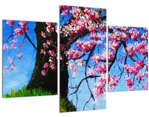Tablou - Cireș înflorit - pictură (90x60 cm)