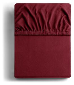Cearșaf de pat elastic din jerseu DecoKing Amber Collection, 180-200 x 200 cm, roșu