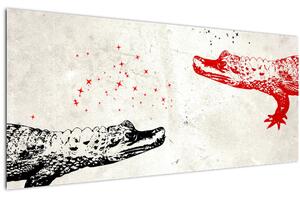 Tablou - Crocodili (120x50 cm)