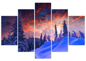 Tablou - Amurg dev iarnă (150x105 cm)