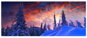 Tablou - Amurg dev iarnă (120x50 cm)