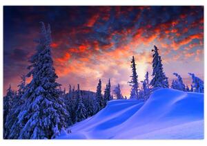 Tablou - Amurg dev iarnă (90x60 cm)