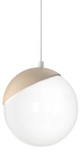 Lustră pe cablu SFERA WOOD 1xE14/40W/230V alb