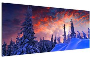 Tablou - Amurg dev iarnă (120x50 cm)