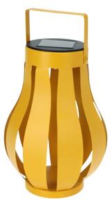 Lampă solară pentru grădină, cu LED,15x20 cm, metalică, culoare galben