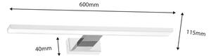 Aplica LED pentru oglindă de baie SHINE LED/13,8W/230V 60 cm IP44 alb/crom