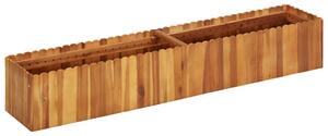 Strat înălțat de grădină, 150x30x25 cm, lemn masiv de acacia