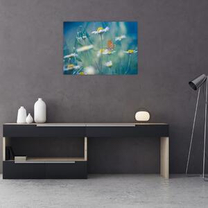 Tablou - Fluture pe margaretă (70x50 cm)