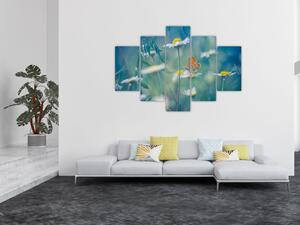 Tablou - Fluture pe margaretă (150x105 cm)