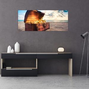 Tablou - Comoară pe plajă (120x50 cm)