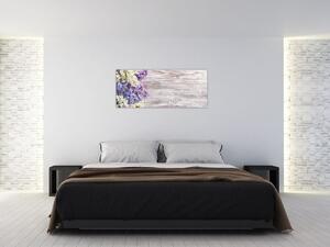 Tablou - Liliac pe lemn (120x50 cm)
