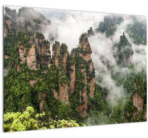 Tablou pe sticlă - Parcul Național Zhangjiajie, China (70x50 cm)