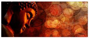 Tablou - Buddha în nuanțe roșii (120x50 cm)