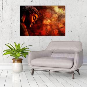 Tablou - Buddha în nuanțe roșii (90x60 cm)