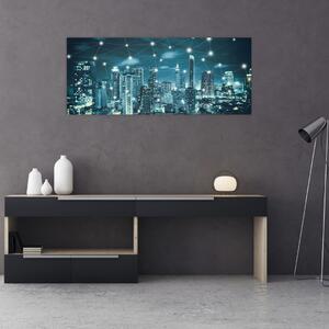 Tablou - Metropolă stălucitoare (120x50 cm)