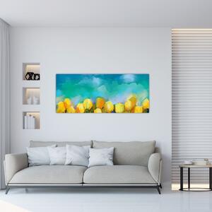 Tablou - Lalele galbene (120x50 cm)