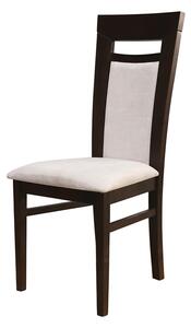 Scaun dining din lemn de fag Portofino, cadru nuc, textil Solo 22