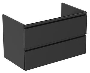 Dulap baie suspendat Ideal Standard Tesi pentru lavoar, 80 cm, MDF, negru mat Negru mat