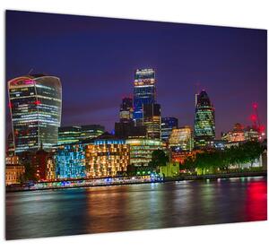 Tablou pe sticlă - Londra seara (70x50 cm)