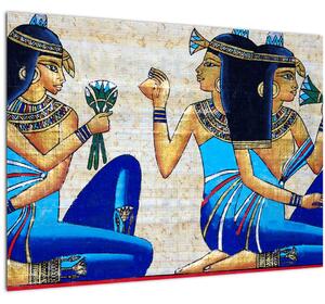 Tablou pe sticlă - Picturi egiptene (70x50 cm)