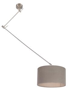 Lampă suspendată din oțel cu umbră 35 cm taupe reglabilă - Blitz I