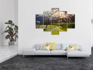 Tablou - Peisaj cu pomul înflorit (150x105 cm)