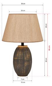 Lampa birou haaus Tima, 60 W, Maro/Auriu, H 46 cm