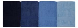 Set 4 prosoape haaus Rainbow, Albastru, 100% bumbac, 70 x 140 cm