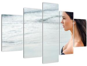 Tablou - Femeia la plajă (150x105 cm)
