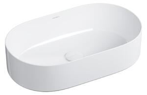 Omnires Mesa lavoar 53x32 cm ovale de blat alb luciu MESA530BP